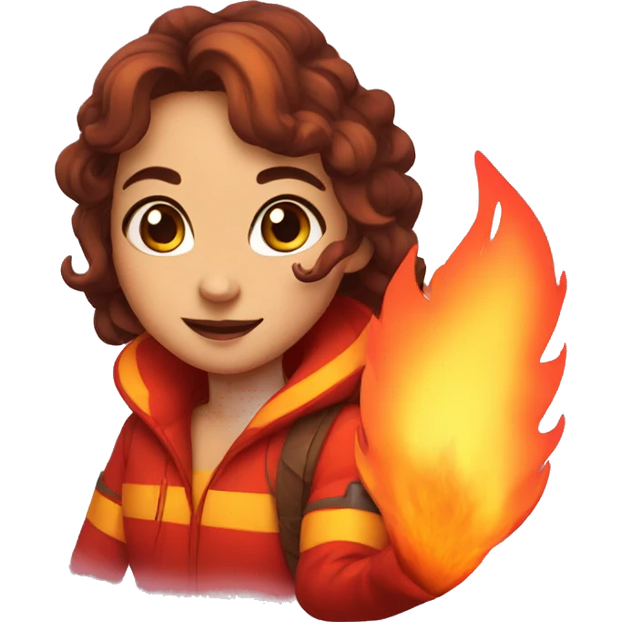 cute fire lady emoji