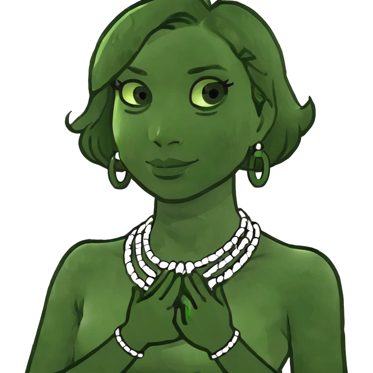 female with hands around her neck  emoji