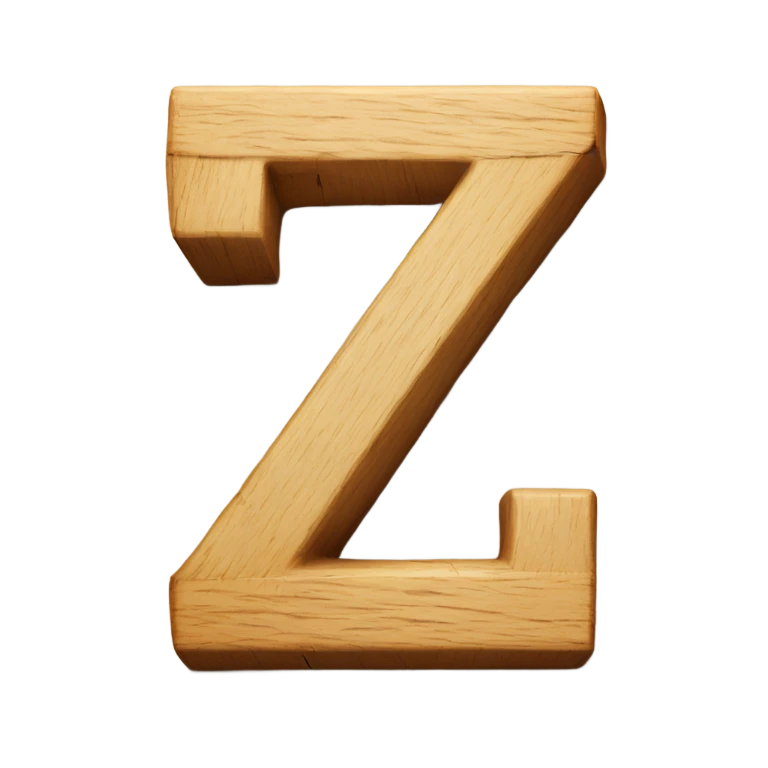 The letter Z made of wood  emoji