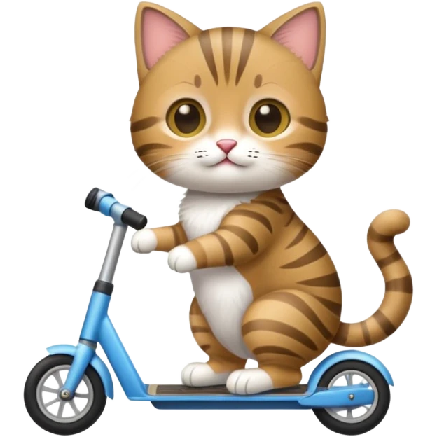 Chat qui fait de la trottinette  emoji