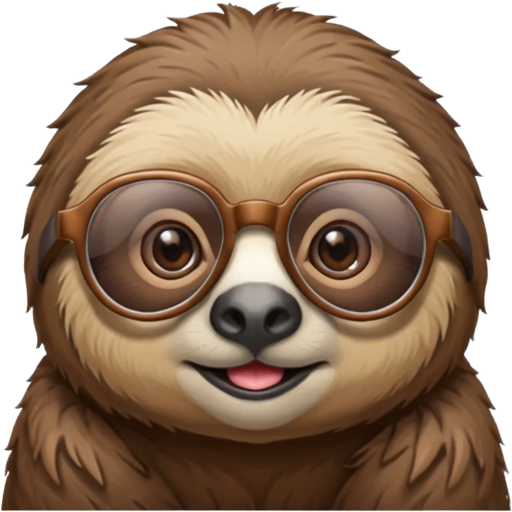 Sloth with glasses emoji