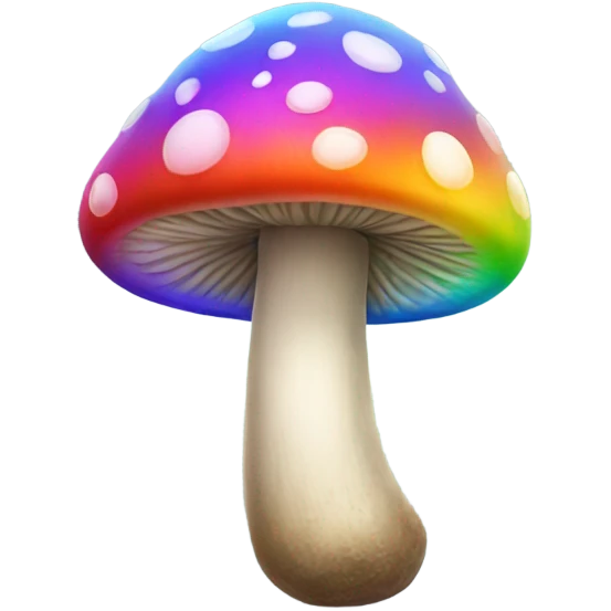 Rainbow mushroom emoji