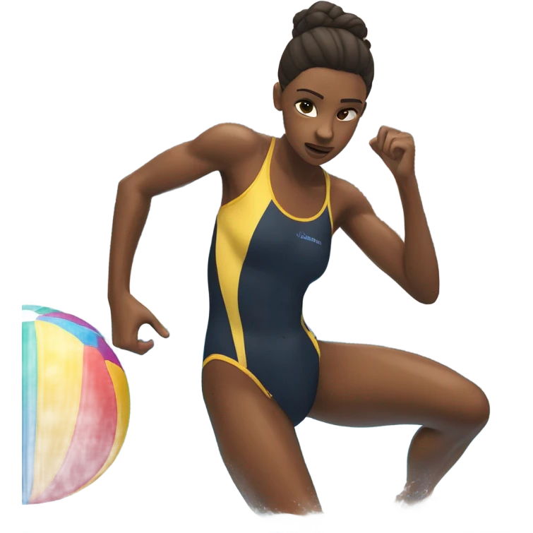 swimmer hitting a ball emoji