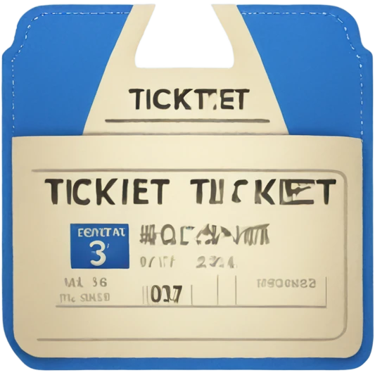 Blue ticket emoji