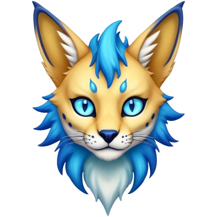 Epic Edgy Colorful ethereal eldritch Sergal-Serval-Fionbri emoji