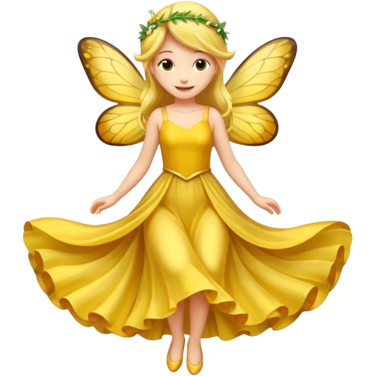 Hada con vestido amarillo emoji