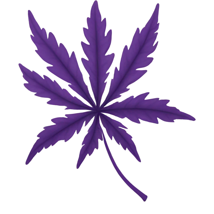 purple weed leaf  emoji