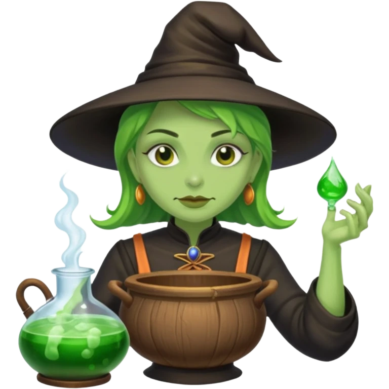 green witch cooking potion emoji