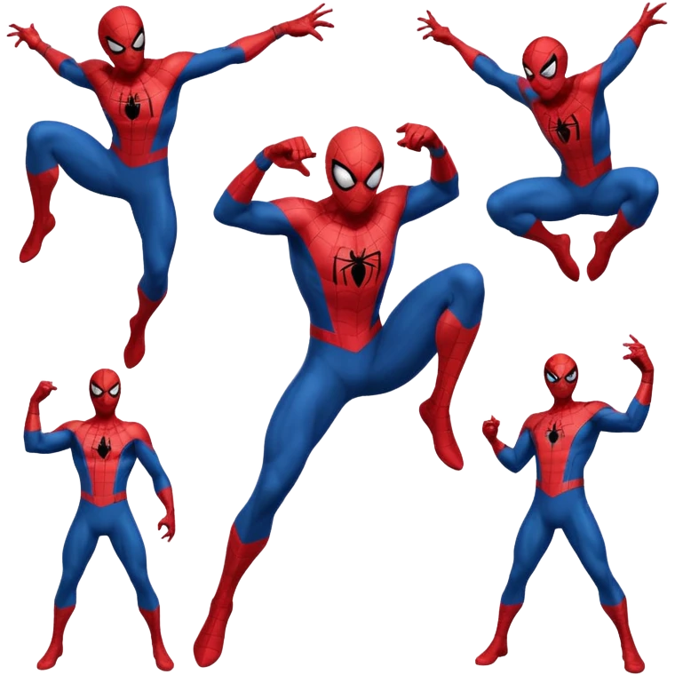 Spiderman full body all reactions emoji