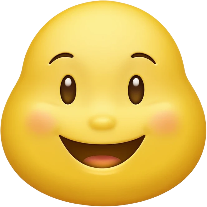 Yellow blob with face emoji