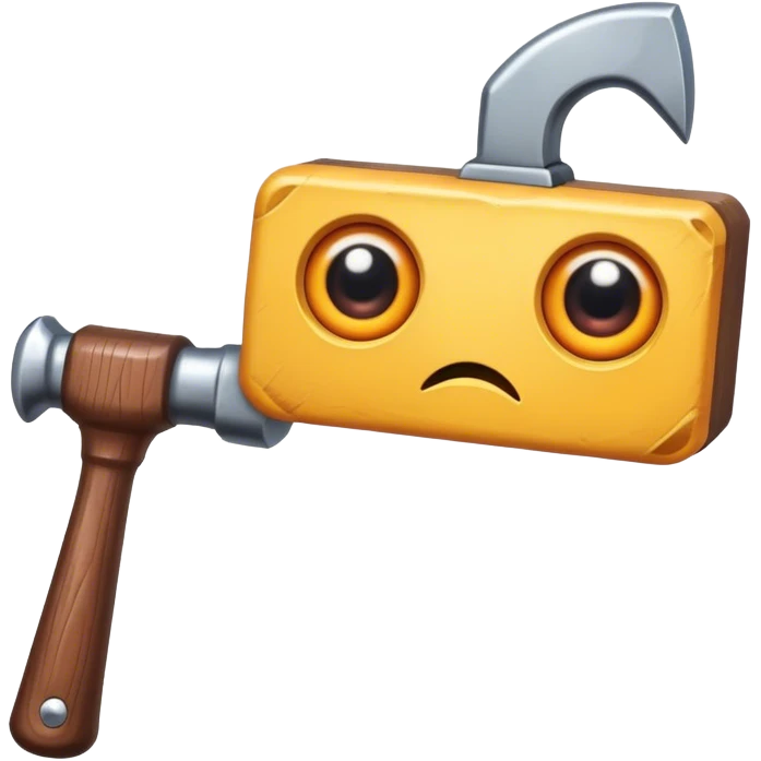 Martillo con ojos emoji