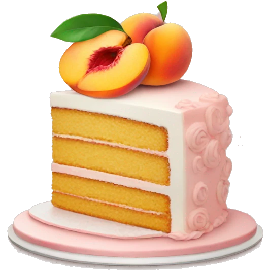 cake with peach emoji
