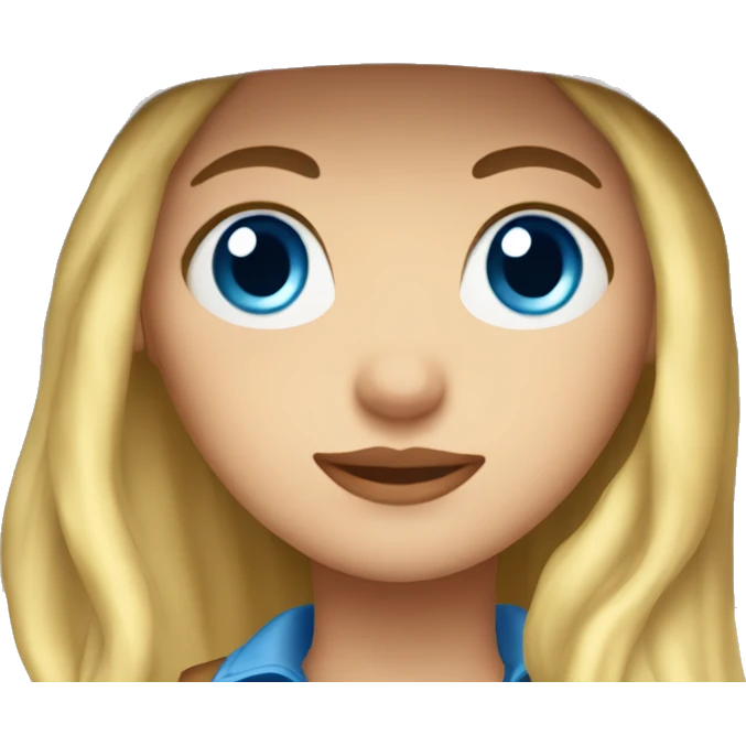 White girl with blue eyes blonde hair and a cowgirl hat emoji
