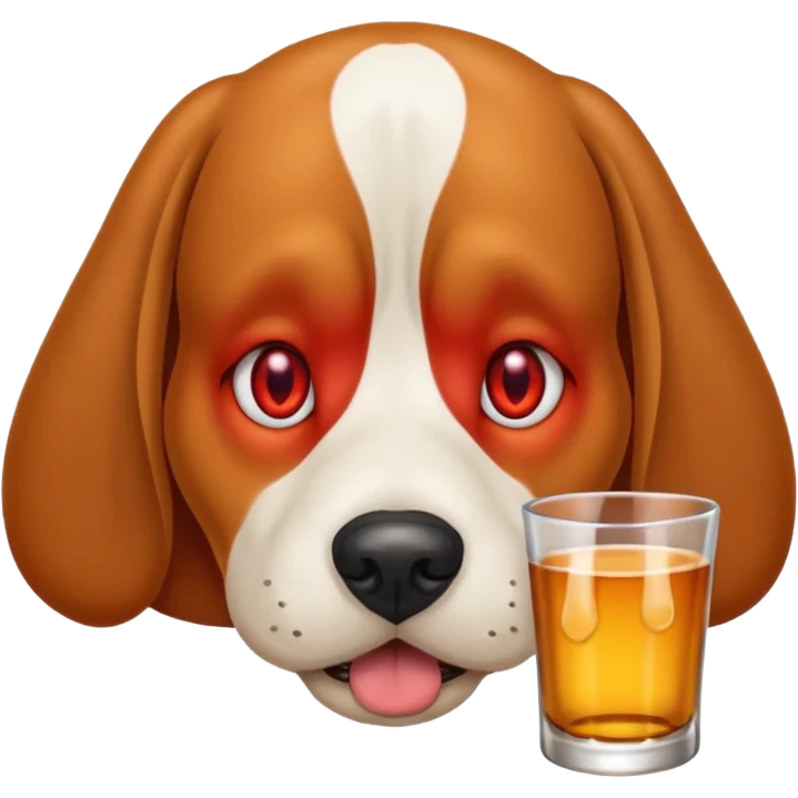 drunk dog emoji