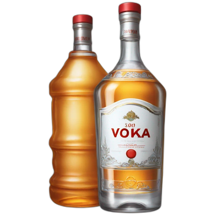 hyperrealist bottle of vodka emoji