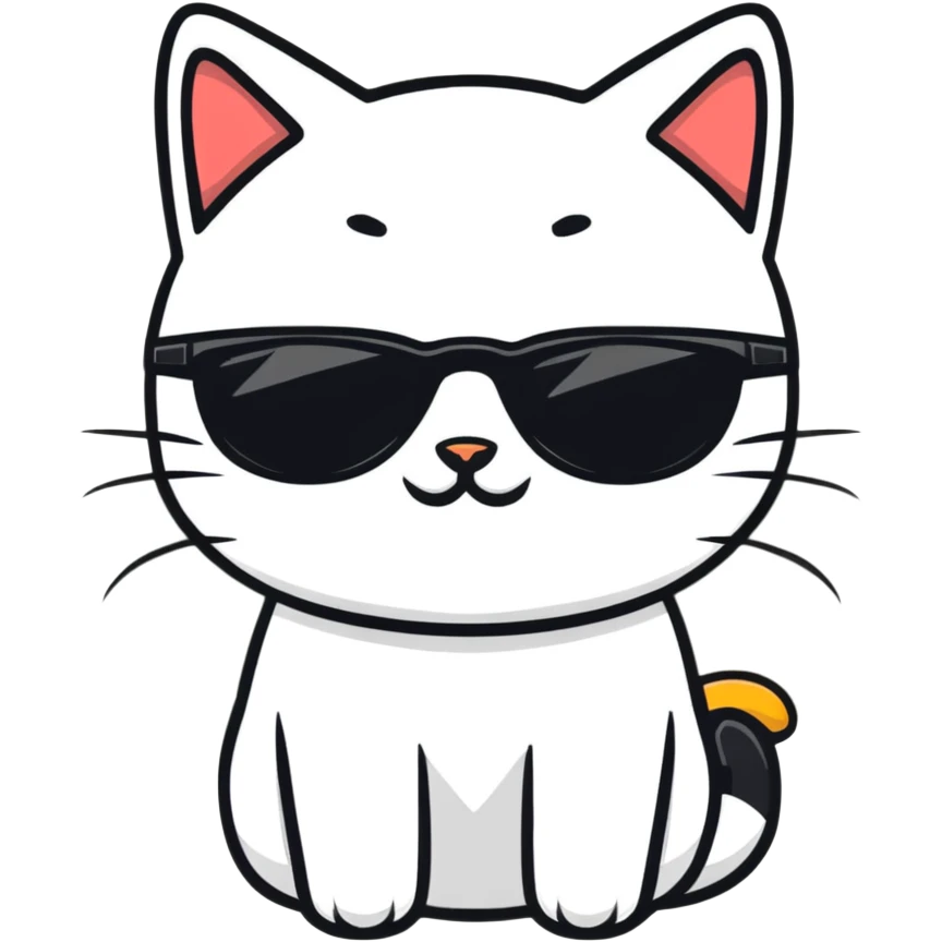 Cat with sunglasses emoji