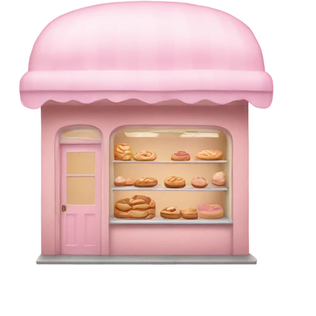 Pastel pink bakery  emoji