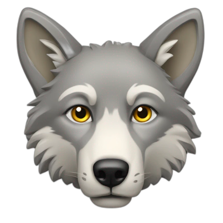 Loup sur un âne emoji