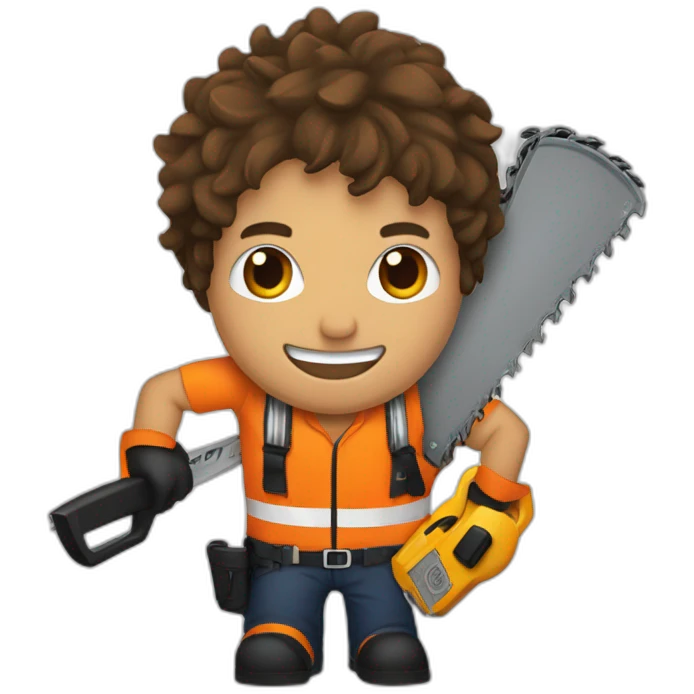 Javier Milei with a chainsaw emoji