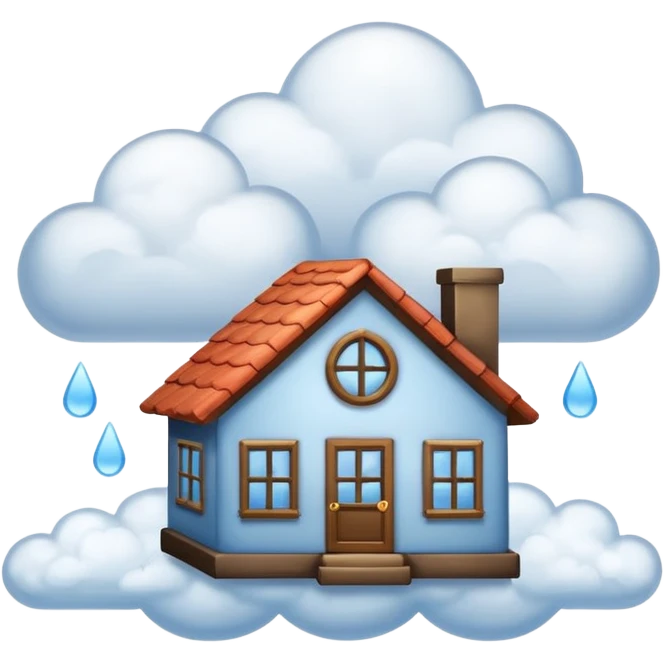house made of clouds material  emoji