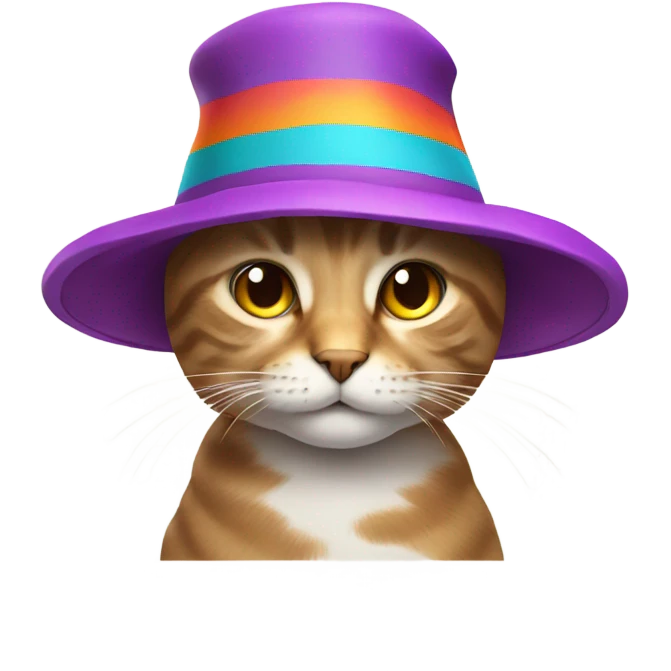 Cat wearing a hat emoji