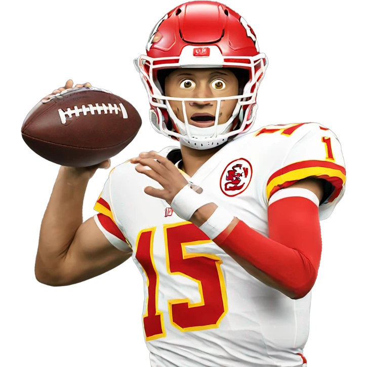 Mahomes throwing football emoji