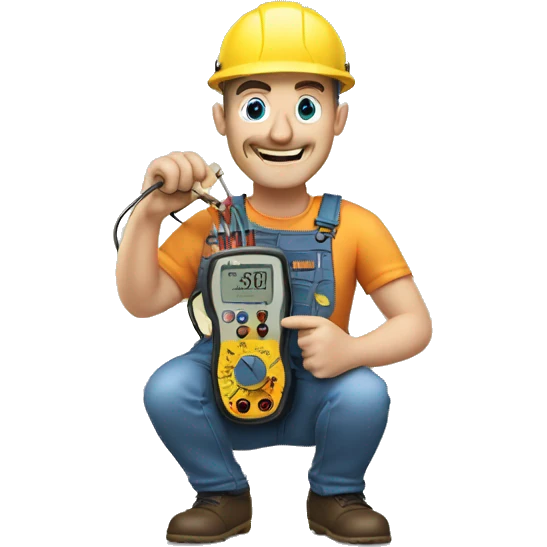 electrician with mutimeter emoji