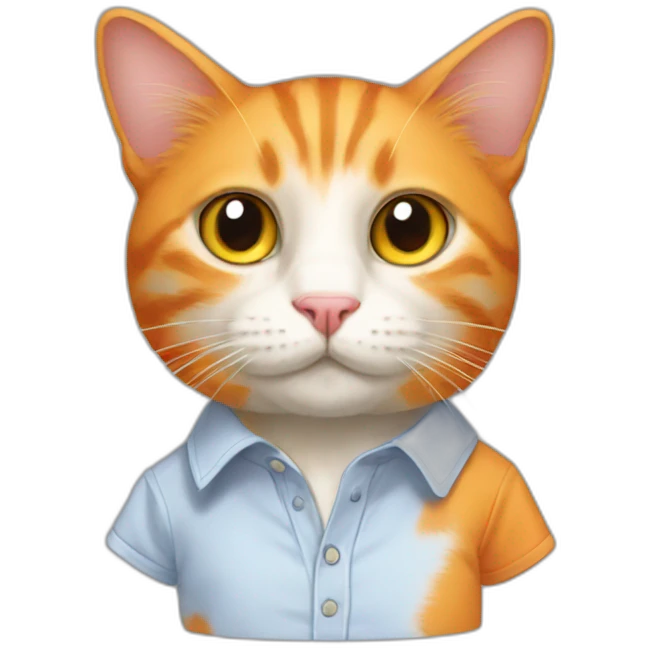 Orange cat in the shirt  emoji