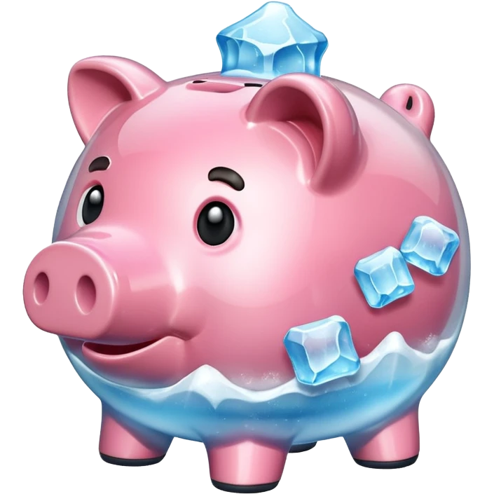  Piggy bank in ice texture emoji