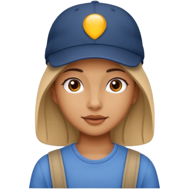 One girl with cap emoji
