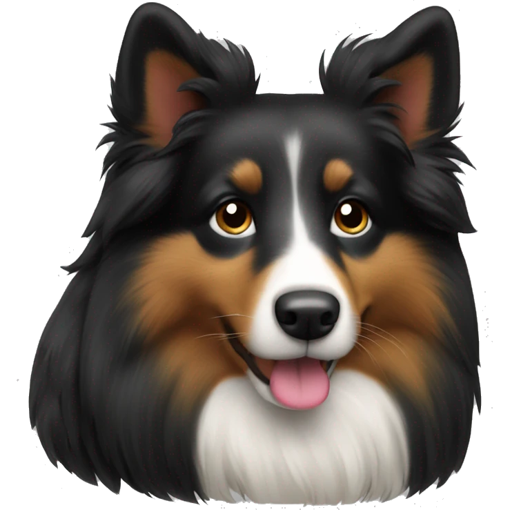 black Shetland sheepdog emoji