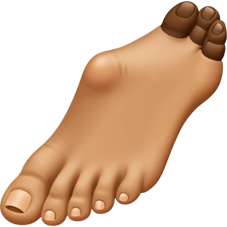 a foot that instead of toes has fingers emoji