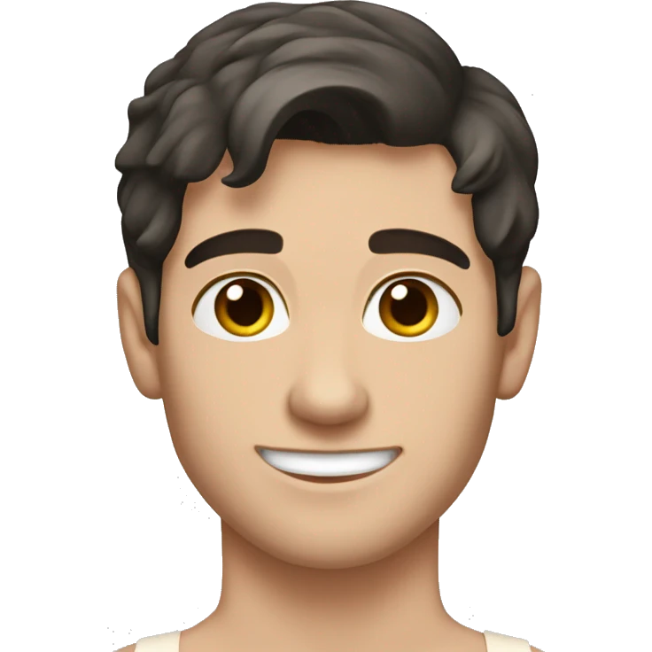 ballet dance male caucasian dark hair emoji