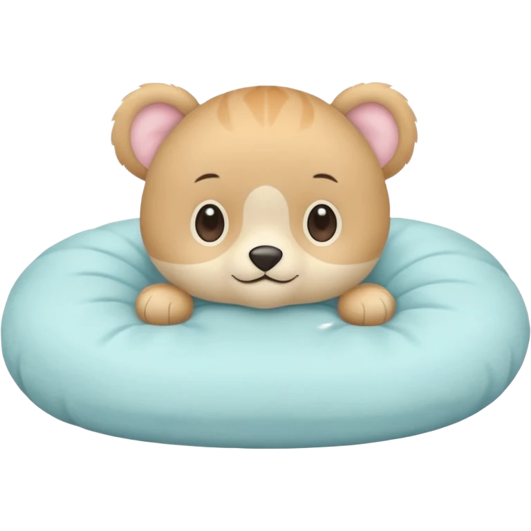 animal dans un lit pour bébé emoji