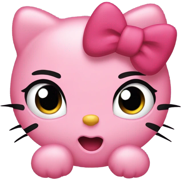 hello kitty with a mad expression emoji