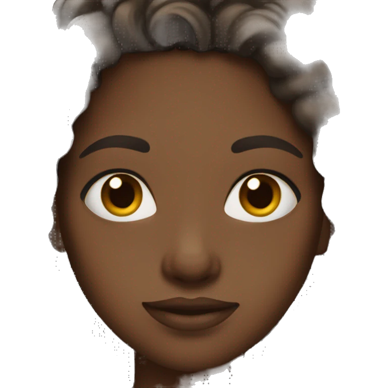 Brown hair black girl emoji