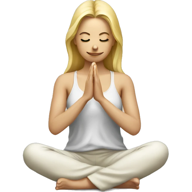 Women Photographer blond  meditating  emoji