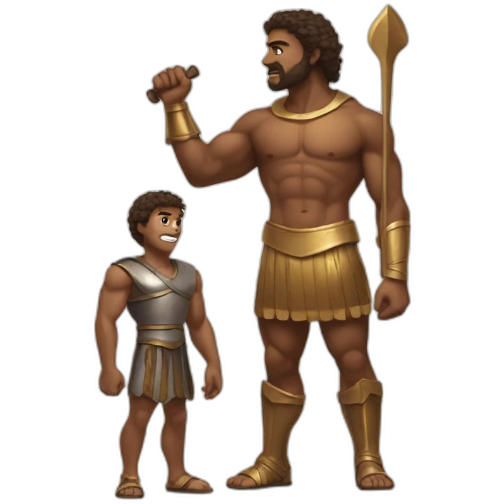 David and Goliath  emoji