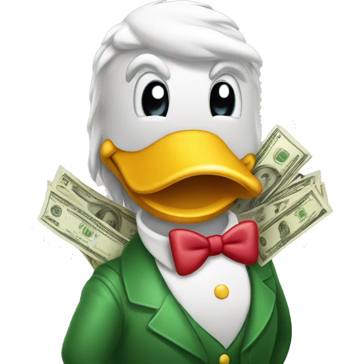 Pato Donald con dinero  emoji