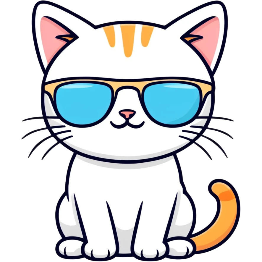 Cat with sunglasses emoji