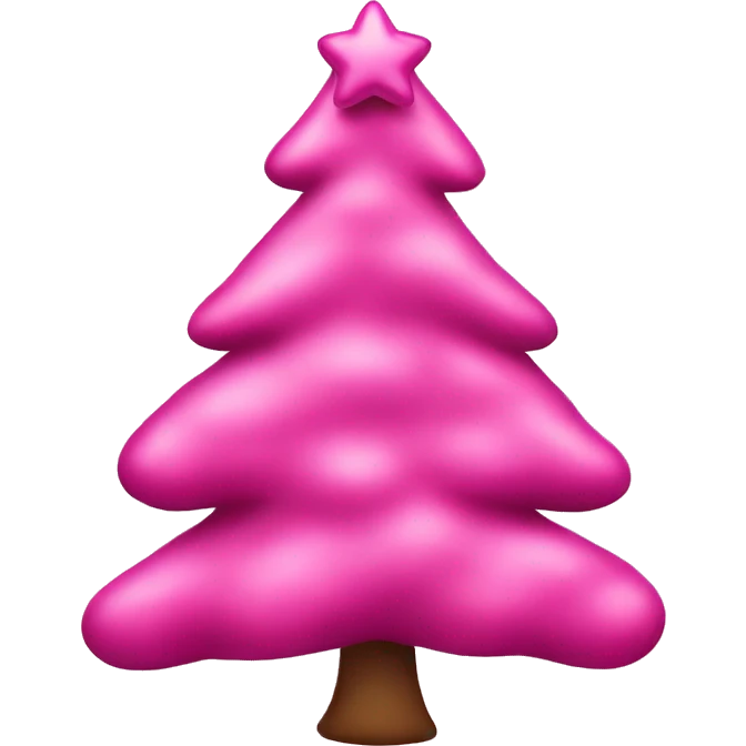 Christmas pink tree emoji