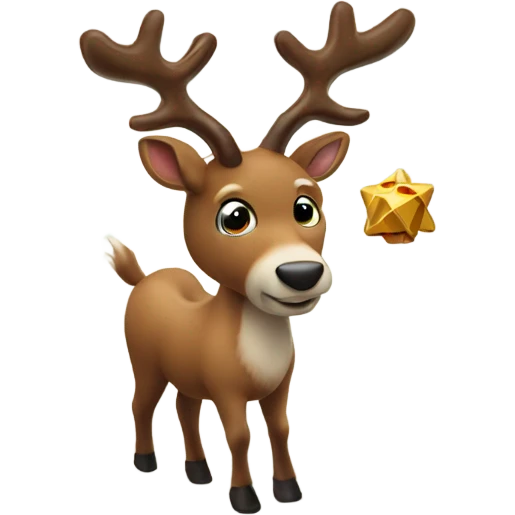 Reindeer spinning dreidel emoji