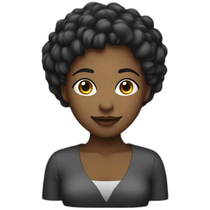 black female computer emoji