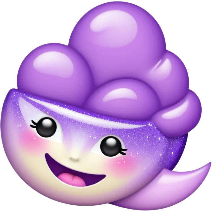 lilac gradient glitter gucci cream emoji