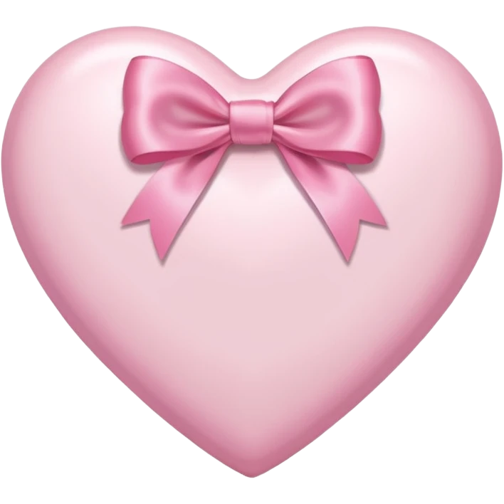 A White Heart with a pink bow around it emoji