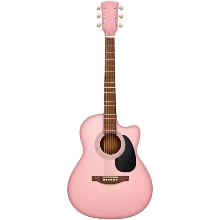 Light pink acoustic guitar emoji