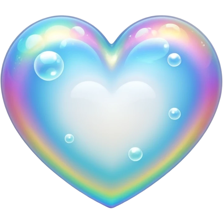 White heart with bubbles  emoji