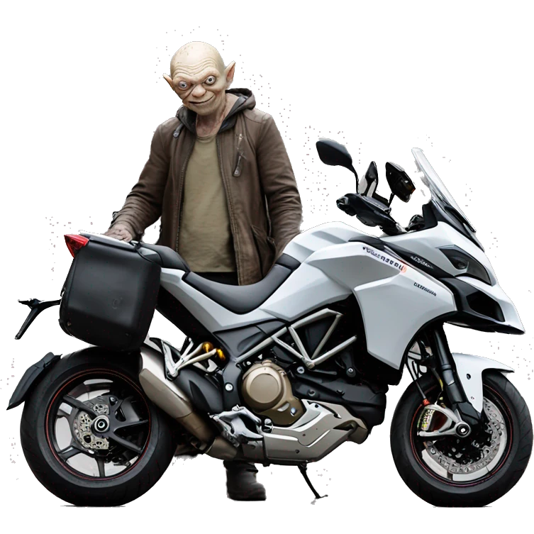 Gollum sur une ducati Multistrada  emoji