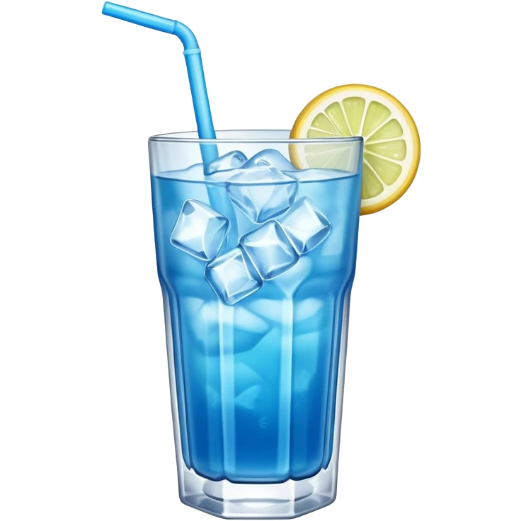 Iced blue drink emoji