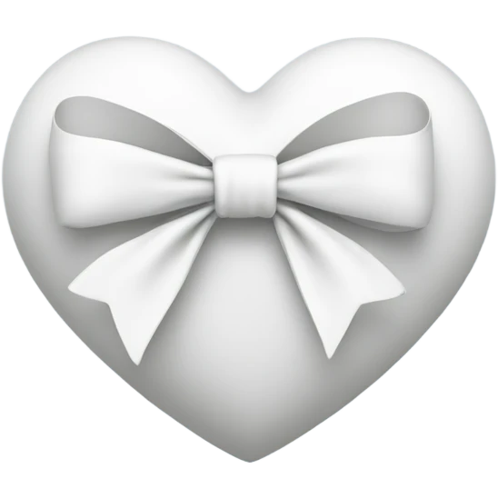 White heart with a bow emoji